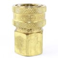 Interstate Pneumatics 1/2 Inch Straight Through Brass Coupler x 1/2 Inch Female NPT (no valve) CNV880B